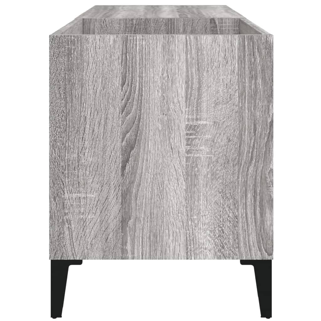 Sonoma szafka panelowa, szara, 84,5 x 38 x 48 cm, płyta drewnopochodna, do przechowywania płyt winylowych, szafka do przechowywania, stabilna płyta górna
