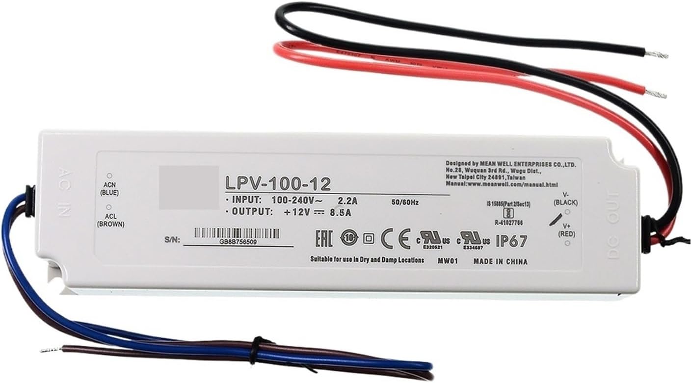 LPV-100-5V/12V/24V/ Switching Power Supply 100W to Drive Lighting(Lpv-100-12v)