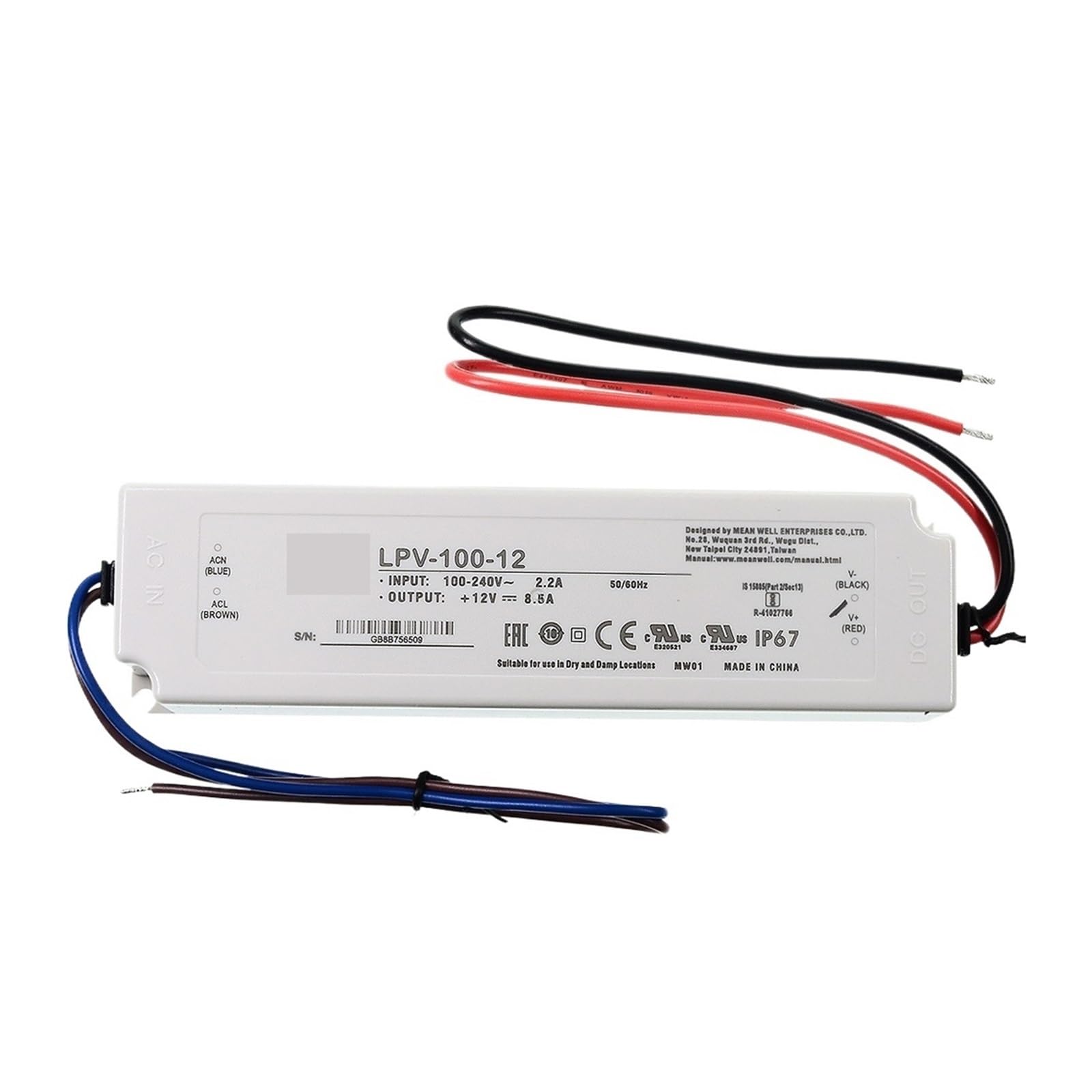 HYUJNAFZR LPV-100-5V/12V/24V/ Switching Power Supply 100W to Drive Lighting(Lpv-100-5v)