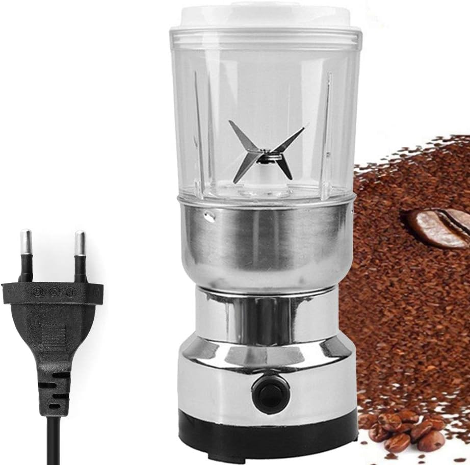 GoolRC Stainless Steel Electric Grain Grinder Herb Pulverizer Grinder 2-in-1 Household Superfine Grinding Powder Machine Powerful Coffee Grinder, 220V EU Plug
