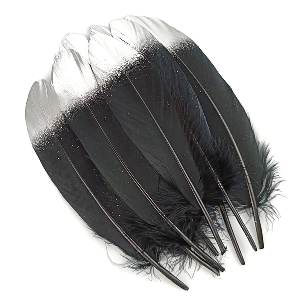 Plumas para atrapasueños DIY y manualidades fáciles de aplicar, lote negro y oro