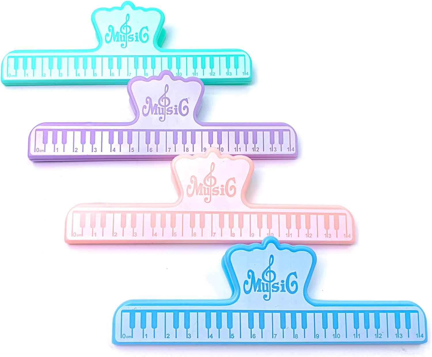 Musiin Sheet Music Clip Set - Macaron Color in Orange, Green, Blue, Purple Collection