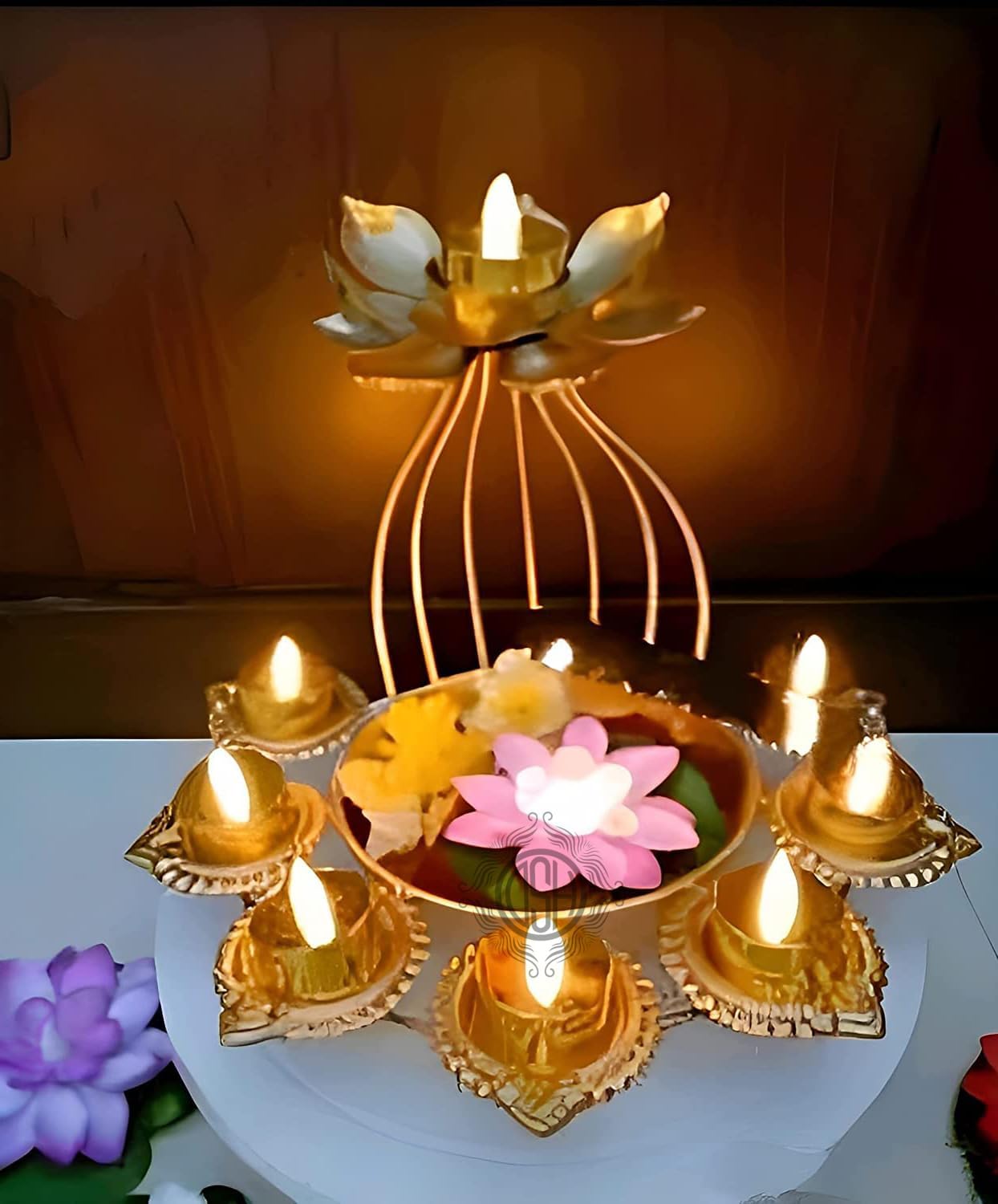 See full amazon price history chart for Decorative Bowl Centerpiece with Candle Holders-Home Decor Heaven Urli Diya,3 Layer,Lotus Urli Bowl,Diwali Decor Lotus Urli, Diwali Diya,Golden Candle Holder,Tealight Candle Holder,Pooja Diya Urli Decorative Bowl Centerpiece with Candle Holders-Home Decor Heaven Urli Diya,3 Layer,Lotus Urli Bowl,Diwali Decor Lotus Urli, Diwali Diya,Golden Candle Holder,Tealight Candle Holder,Pooja Diya Urli (B0DFCGC5MW) Amazon Price History, Amazon Price Tracker