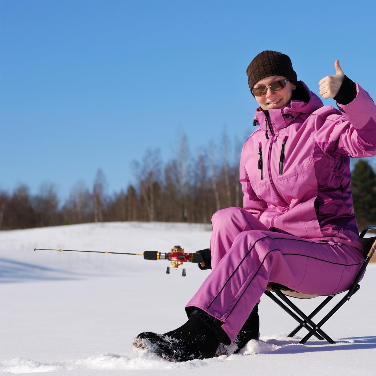 UPKOCH 1pc Lightweight Ice Fishing Rod Compact Design for Non- Handle for Comfortable Grip Fishing Pole Accessory