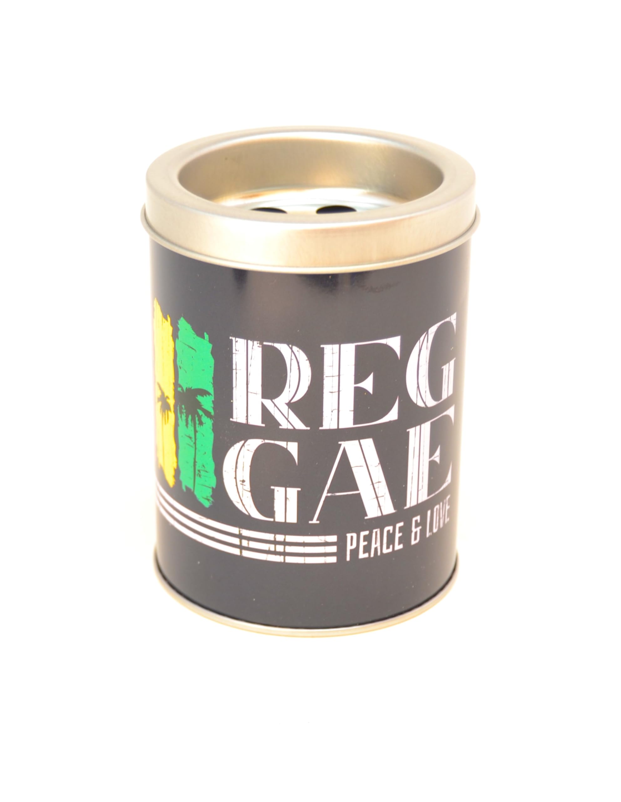 novelty ashtray, jamaican rasta reggae. tobacco is allowed, Smoking area. tobacco, ash collectors, funny metal barrel 10x8x8