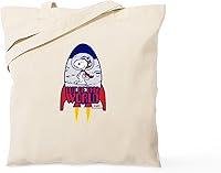 Vista 24 de CafePress Peanuts Snoopy - Bolsa reutilizable de lona color beige natural
