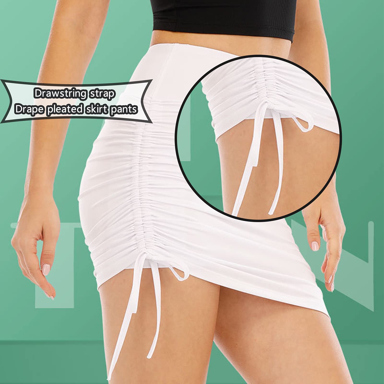 WeißEr Plissee-Tennisrock, WeißE GolfröCke füR Frauen, Tennisrock Damen Sportlich Golf Skort Activewear Eingebaute Shorts Sport Outfits Training Laufen MiniröCke