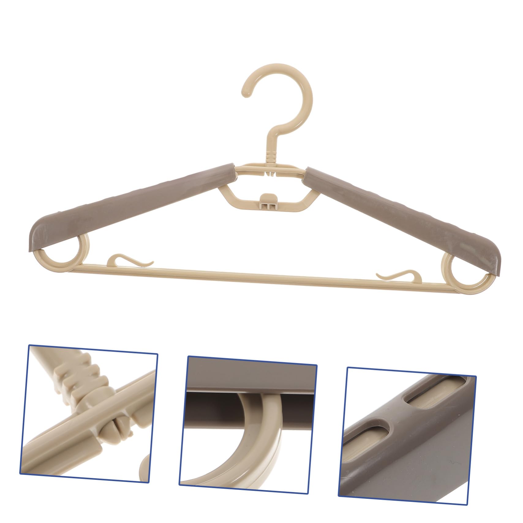 Hohopeti 10pezzi Grucce in Plastica Extra Larghe e Resistenti Per Cappotti Pantaloni e Vestiti Design Ergonomico e Regolabile Per Uso Prolungato e Duraturo