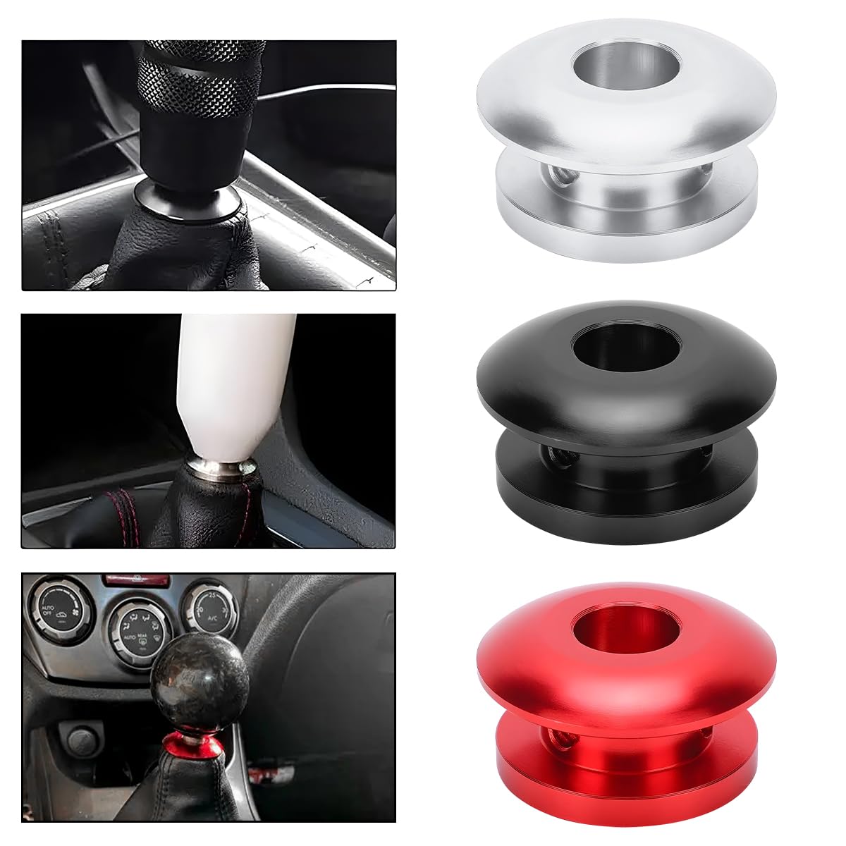 Knobs Automatic Shift Knob Boot Retainer Adapter Limiter M10/M12*1.25 For Universal Gear Shifter | UK Mishimoto Non Threaded - Foto 6
