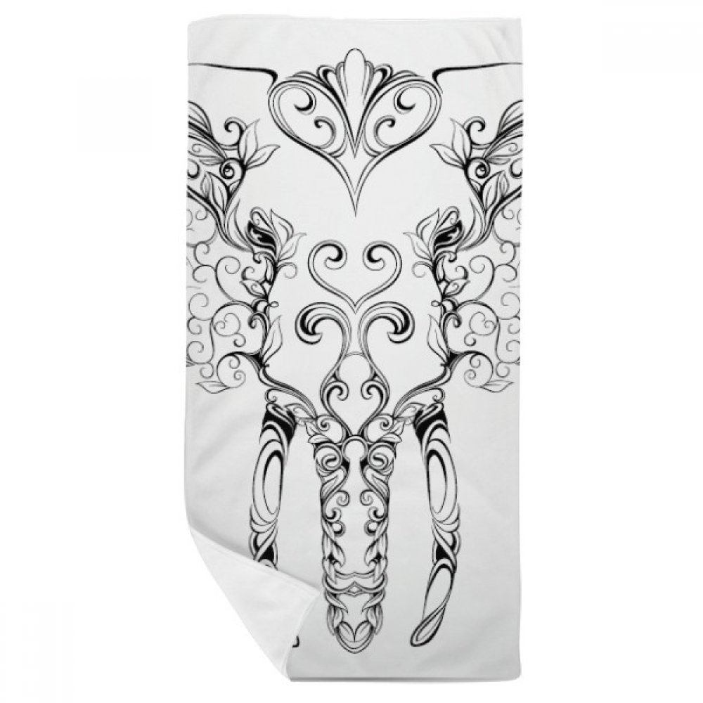 Serviette de bain mammouth 35x70cm douce et multicolore