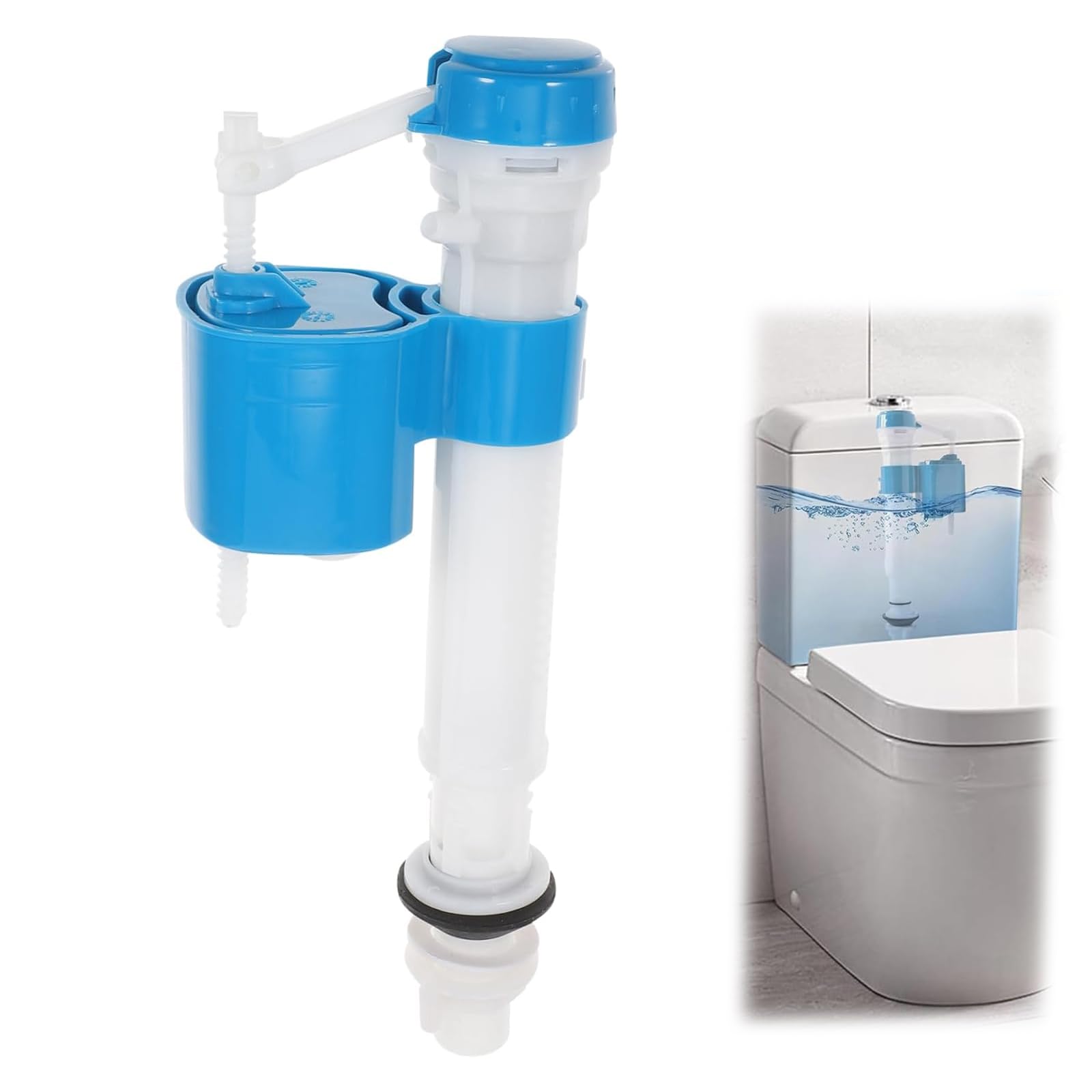Toilet Fill Valve, 1/2" Toilet Cistern Flush Parts, Flush System Replacement