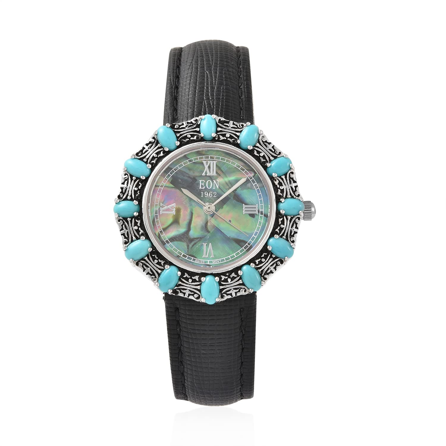 Shop LC EON 1962 Natural Sleeping Beauty Turquoise Movement Native American Style Butterfly Watch wi