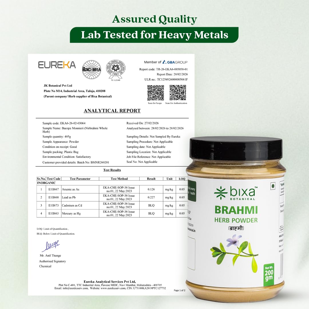 Brahmi Powder 200g | Memory, Focus, Mental Clarity & Brain Fog Support — Amazon image 3
