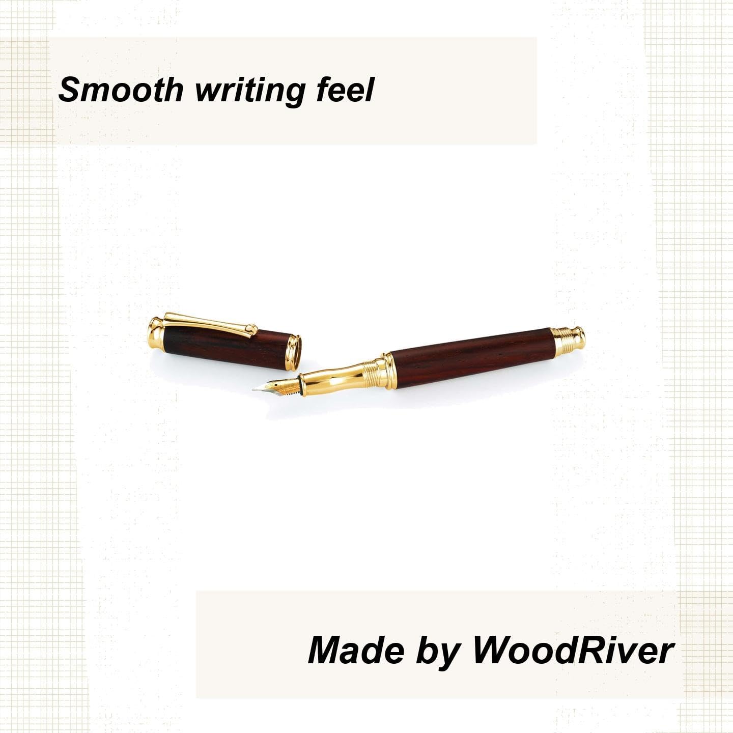 WOODRIVER Project Kit - Metro Fountain Pen, Woodcraft Gold
