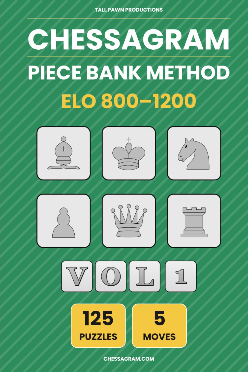Chessagram: 5 Moves - Piece Bank Method (ELO 800-1200) - Visualisation Training (Chessagram Method - Pieces Only - 5-Moves - White to Play)