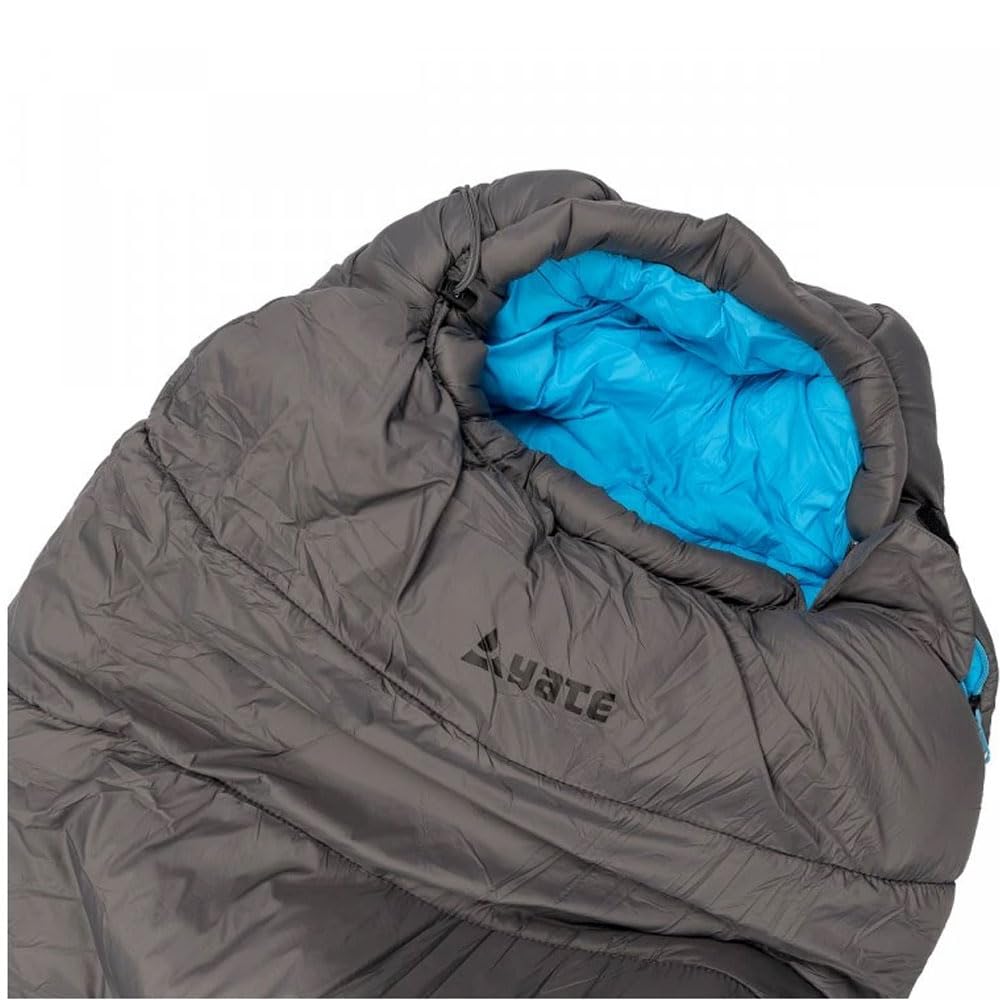 Yate Mons XXL 4 Jahreszeiten Schlafsack für Erwachsene bis Minus 24 °C 7 Kammer Hohlfaser leicht wasserabweisend 230x80 cm Winterschlafsack Partnerschlafsack Mumienschlafsack