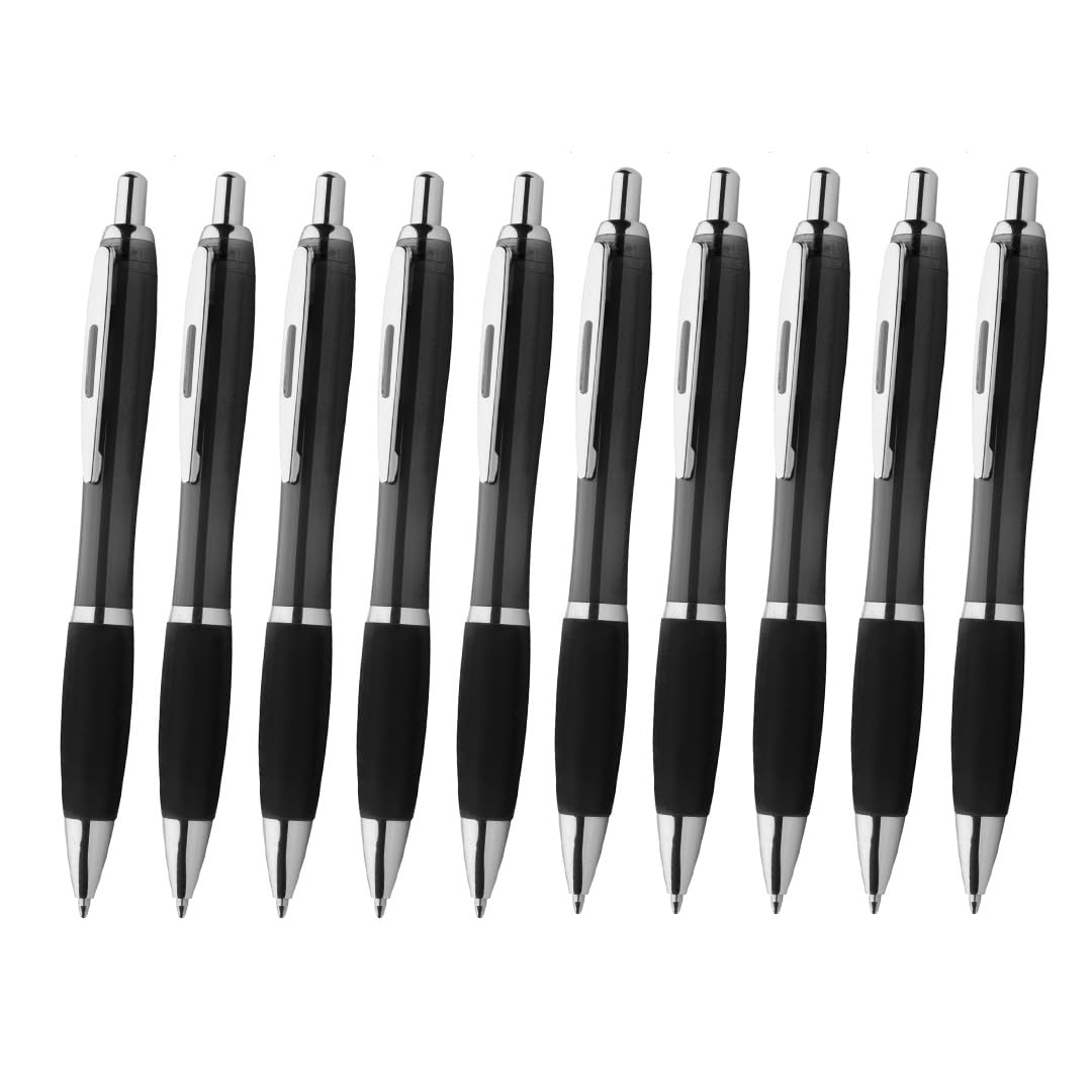 WPRO Anton Kugelschreiber 10er Set – Ergonomisch, Dicker Rutschfester Griff, Blaue Mine, Für Büro & Schule