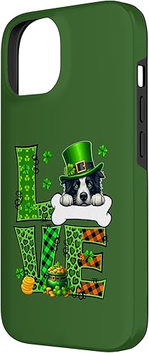 Miniatura 5 de Funda para iPhone XR LOVE Leopard Shamrocks Border Collie para el Día de San Patricio