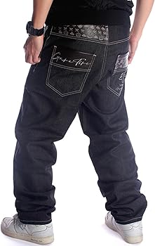 Y2K Jeans Men's Hip Hop Vintage Embroidery Wash Denim Pants Gothic