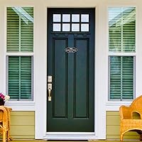 Vista 4 de Kichwit Paquete de 2 carteles de No Soliciting para puerta delantera, letrero magnético para el hogar, negro, 2.8 x 7 pulgadas, mantiene alejados a