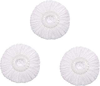 3 Pack Spin Mop Refills, Spin Mop Replacement Head, Easy Cleaning Mop Head Replacement Magic 360° spin mop Microfiber Mop Head Replacement - Round Shape Standard Size