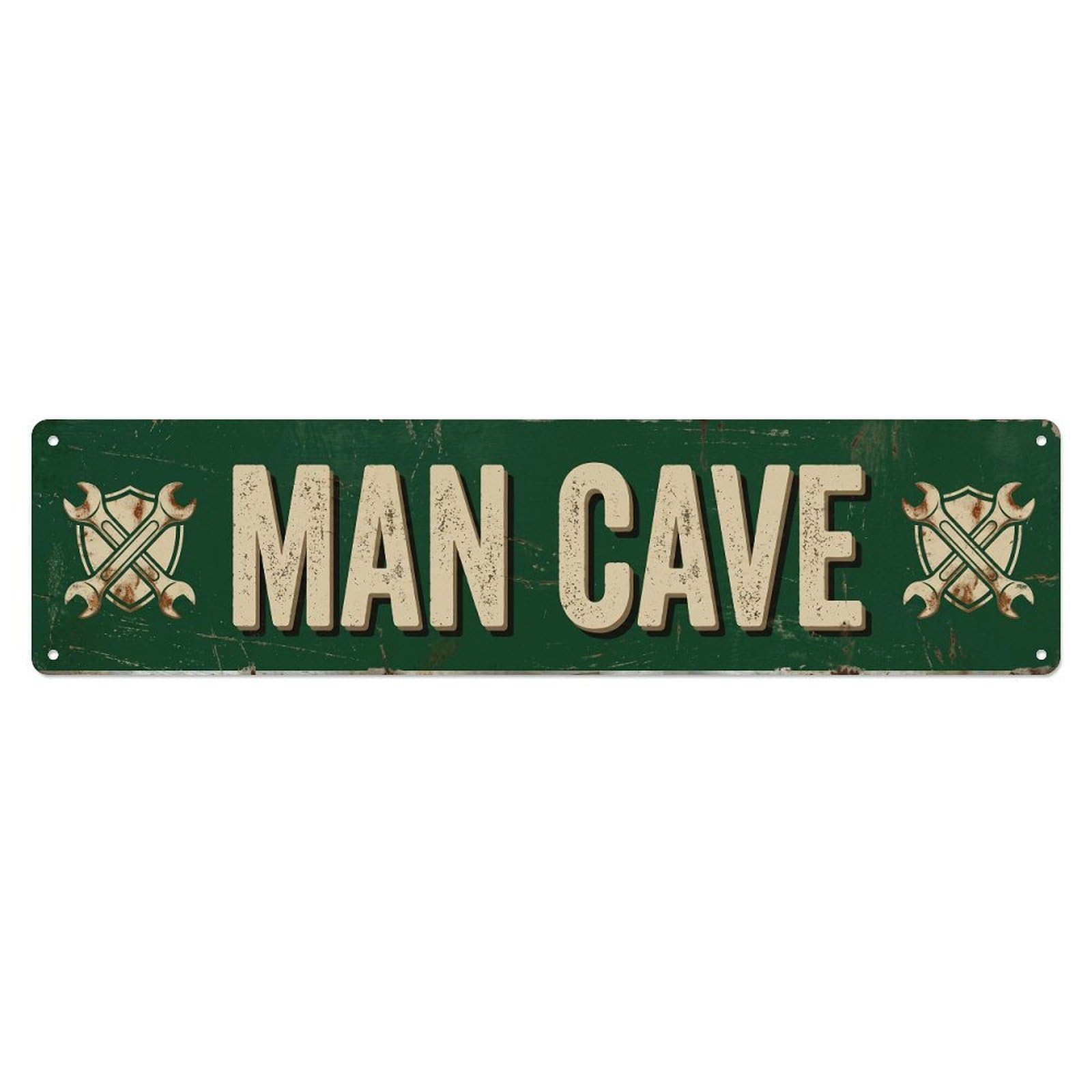 Gtthok Vintage Style Vintage Man Cave Hideout Sanctuary Retro Slogans Metal Tin Sign Plaque Wall Decor For Cafe, Club, Garden Metal Poster 4X16inch