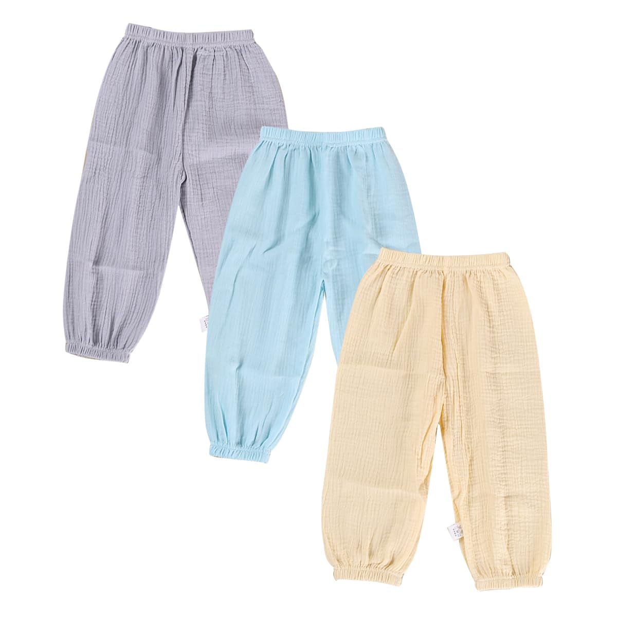 Pantalons Avec Pieds Pour Bébé – Lot De 3, En Coton élastique, Taille Haute, 0-12 Mois (52-75 Cm)
