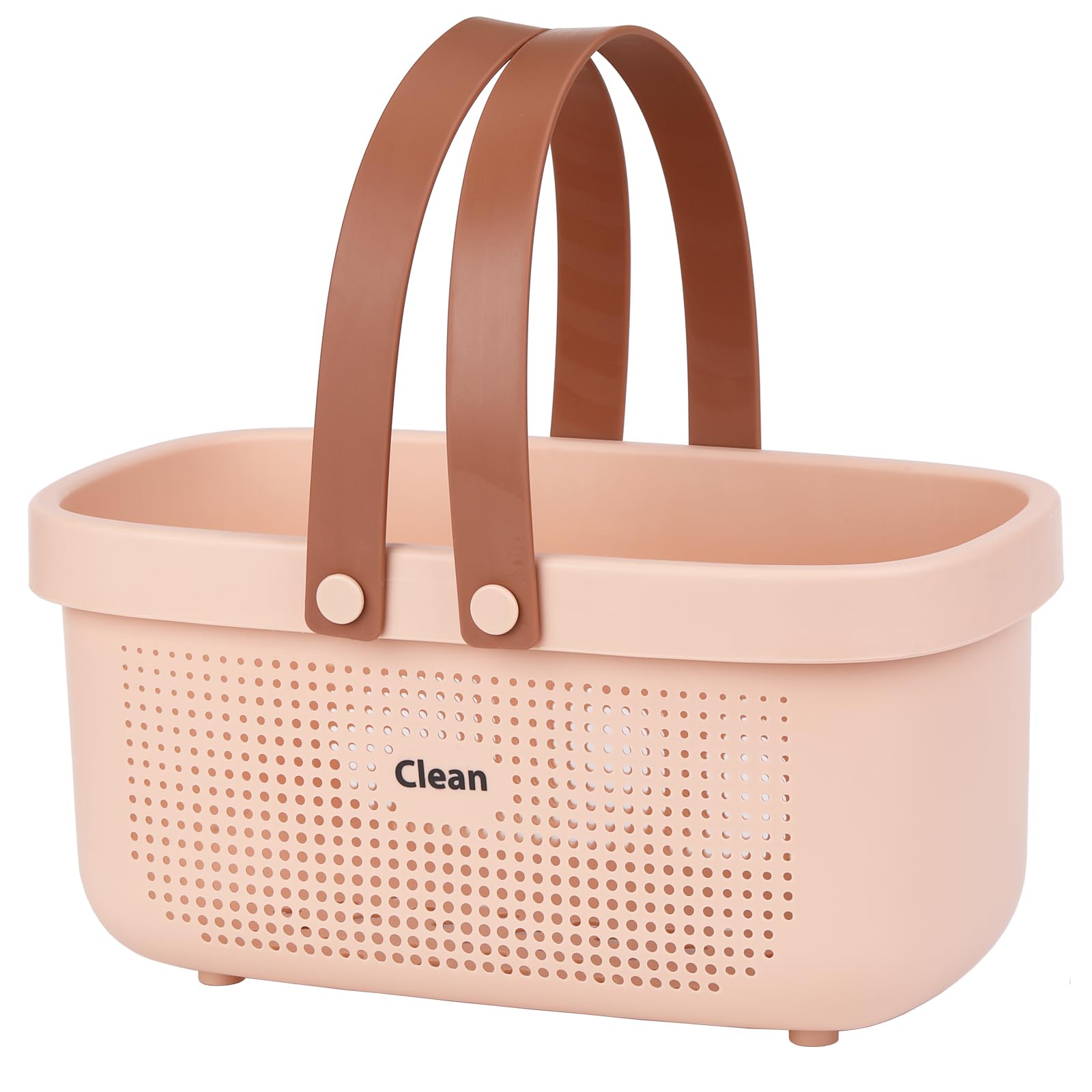 LAIGOO Large Shower Caddy Basket, Plastic Storage Bin Organizer for Bathroom, College Dorm, Kitchen, Bedroom, Gym (Pink)