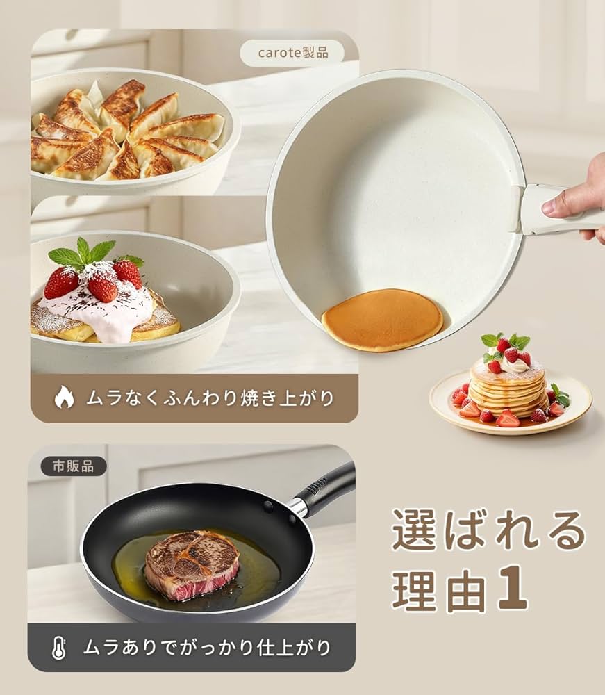 Amazon.co.jp: CAROTE カローテ フライパン セット 16点 IH対応