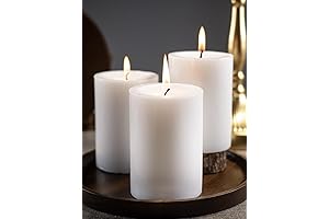 MAKALONE Pillar Candles Unscented (Set of 3)