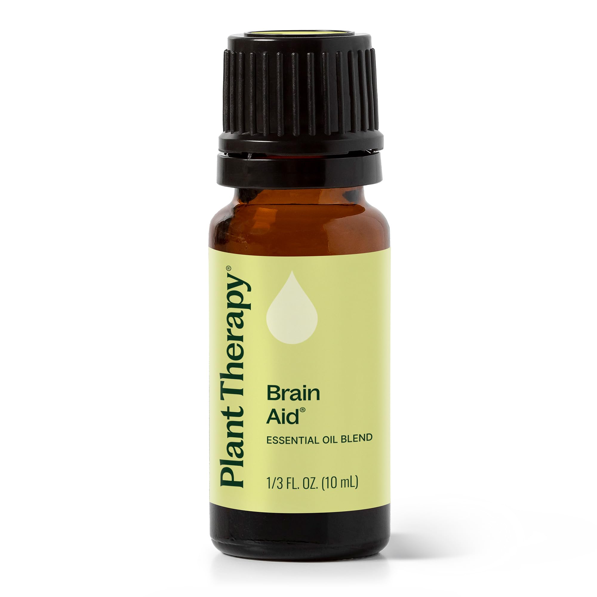 Plant Therapy Brain Aid Essential Oil Blend for Focus & Attention 100% Pure, Undiluted, Natural Aromatherapy, Therapeutic Grade 10 mL (1/3 oz)