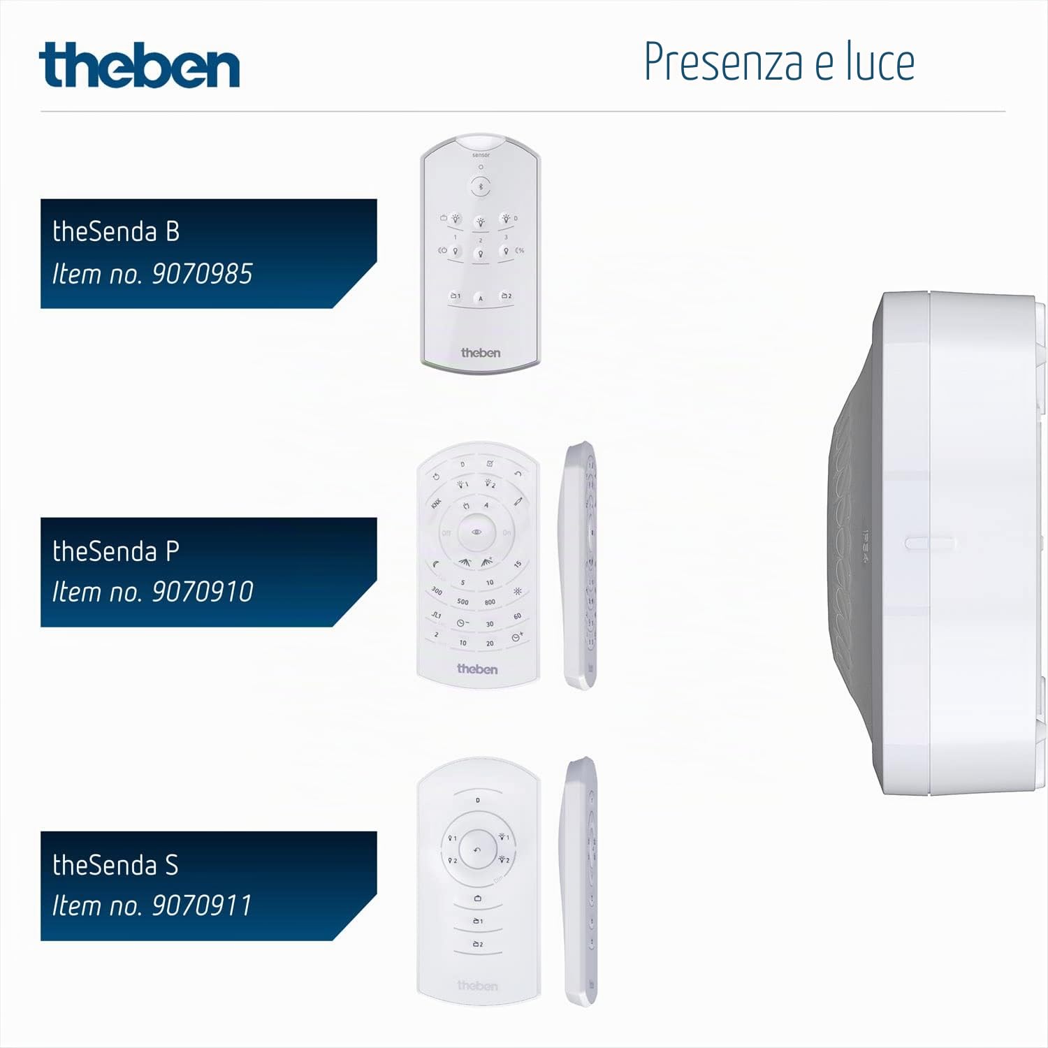 Theben 1030062 LUXA 103 S360-100-12 AP WH rilevatore di presenza 360° PIR
