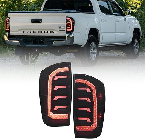 Miniatura 2 de Form Lighting Luces traseras LED secuenciales compatibles con Toyota, Tacoma 2016-2023, rojo (par)
