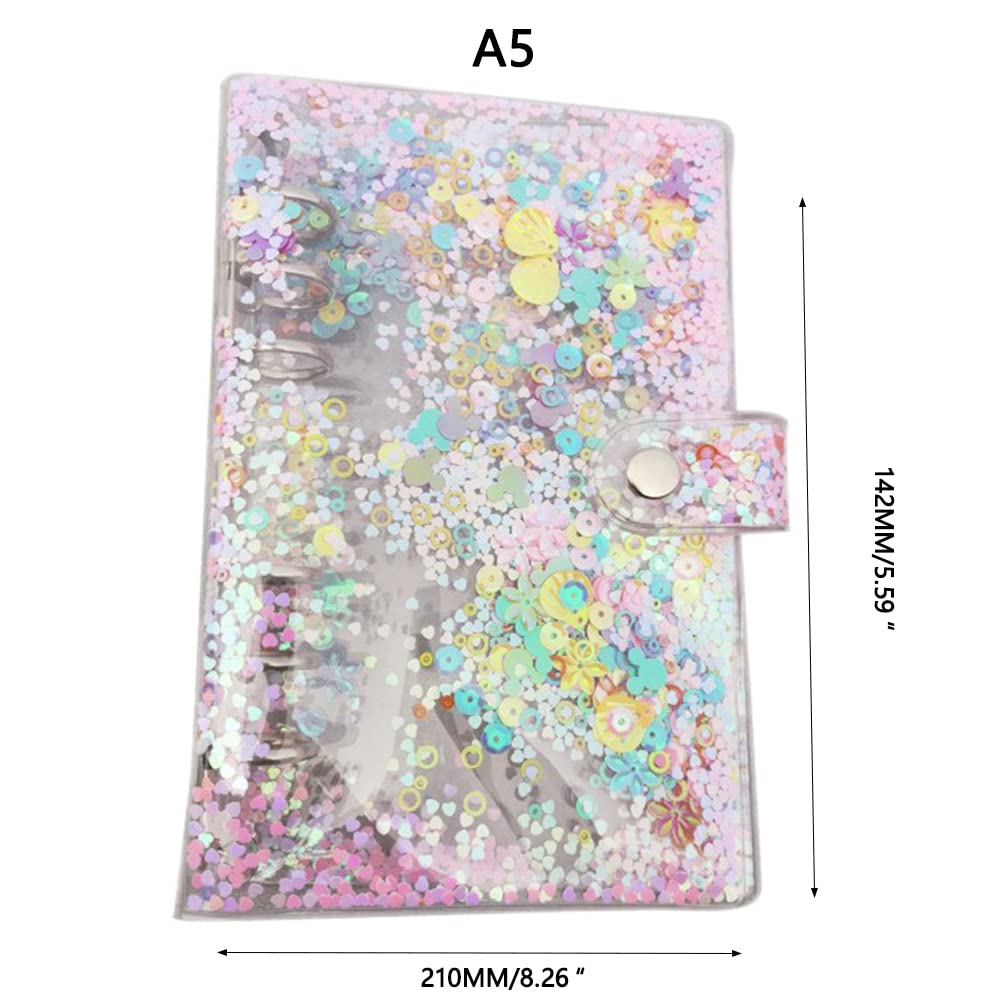 Raccoglitore A5 / A6, 2 pezzi, ricaricabile, 6 fori, in morbido PVC, copertina impermeabile, per quaderni