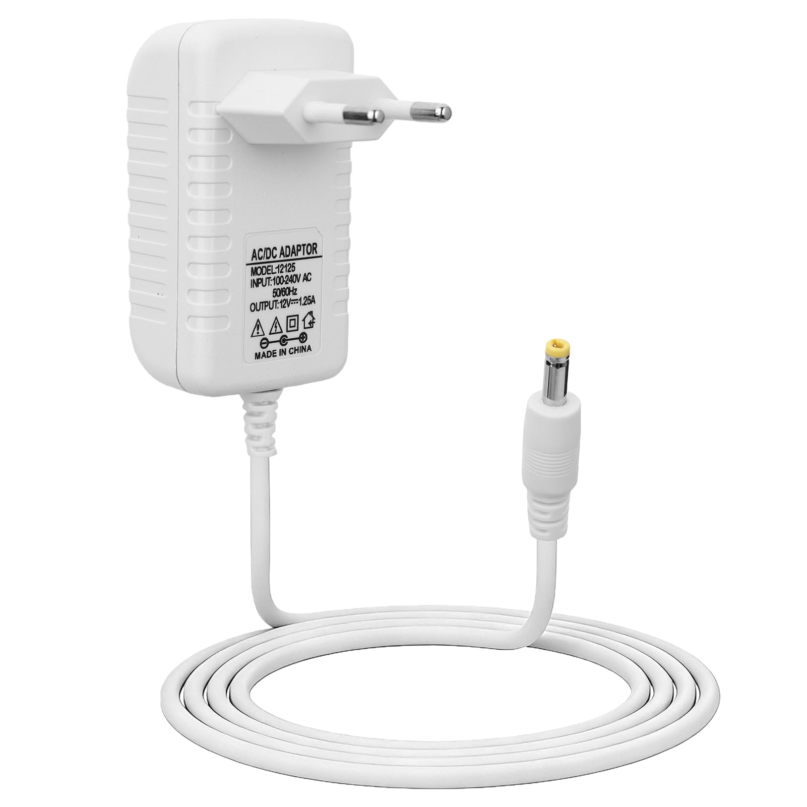Adaptador de corriente de 15 W compatible con Echo Dot (3.ª/4.ª/5.ª generación), Echo Show 5 (1.ª/2.ª generación), Echo Spot, Echo Dot Kids Edition. Cargador de 12 V/1,25 A con cable de carg
