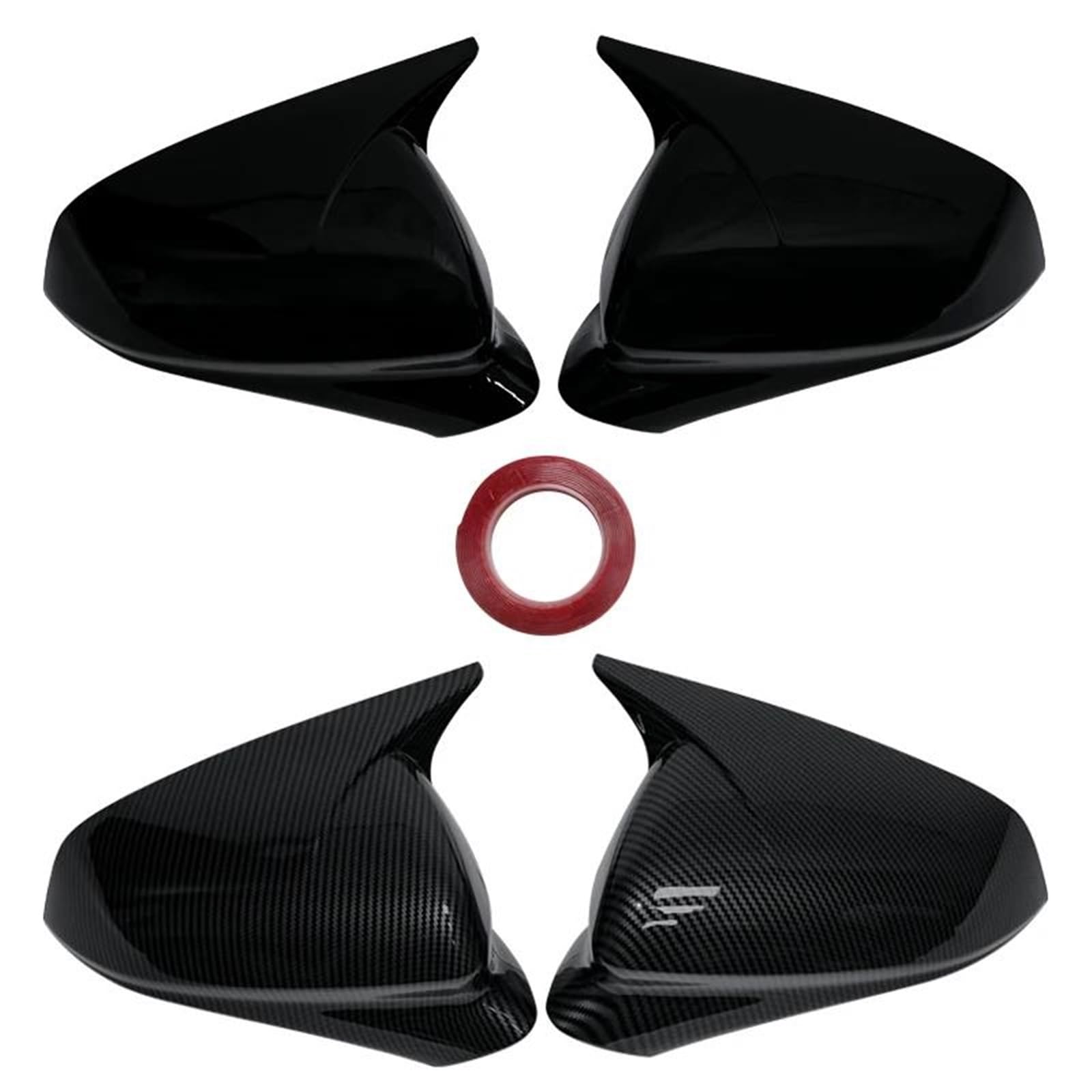Retrovisor Tapa Carcasas Exteriores Retrovisores Para Seat Para León MK4 Para Cupra Para Formentor 2020-2024 Tapa Espejo Efecto Carbono En Negro Brillante(aspecto carbono)