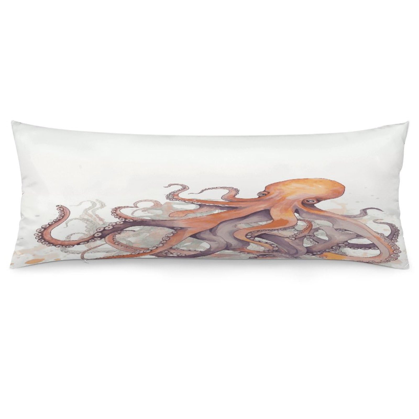 Octopus Tentacles Throw Pillow Cover Soft Lumbar Pillow Covers with Zipper Breathable Rectangular Cushion Case Polyester Pillow Case Decorative Body Pillow Cover for Couch Bed