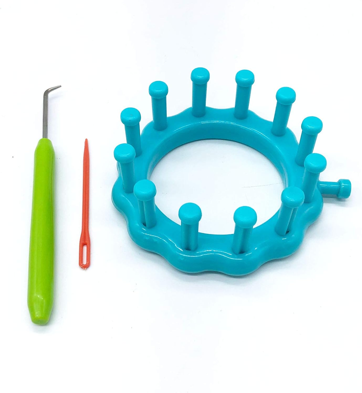 WAYION Round Knitting Loom Plastic Hat Weaving Looms Kit with Loom Hook/Needle, Creativity for Kids Small Knitting Loom Kit – Perfect for Sock, Hat, Leg & Arm Warmers, Scarf & More (Blue) WAYION Round Knitting Loom Plastic Hat Weaving Looms Kit with Loom Hook/Needle, Creativity for Kids Small Knitting Loom Kit – Perfect for Sock, Hat, Leg & Arm Warmers, Scarf & More (Blue)
