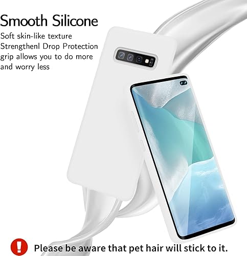 Miniatura 5 de NUIMADL Funda de silicona líquida compatible con Samsung Galaxy S10 Plus, protección de cuerpo completo de goma de gel a prueba de golpes para