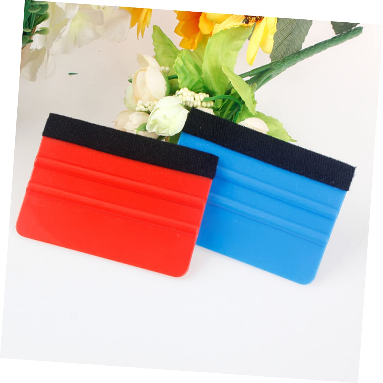 SUPVOX 5pcs Plastic Felt Film Applying Tool for Auto Window Film Installation Car Decal Scraper for Vehicle Paint and Convenient Car Gadget Red