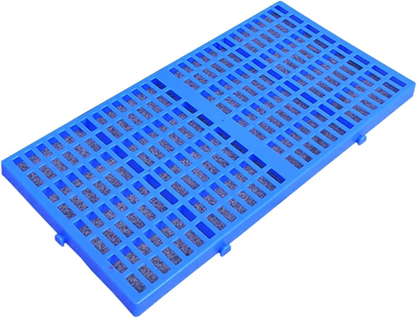 Warehouse Grid Panel Food Box Storage Mat Outdoor Indoor Rack Easy Stacking 3cm High Moisture Resistant Pallet(Blue-2pack)
