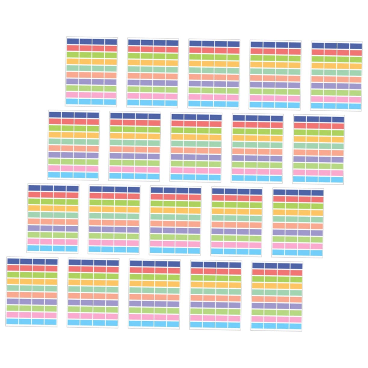 NUOBESTY 60hojas Etiquetas Impermeables Para Clasificación y Pack De Páginas De Stickers Reutilizables y Autoadhesivos Para y Escuela