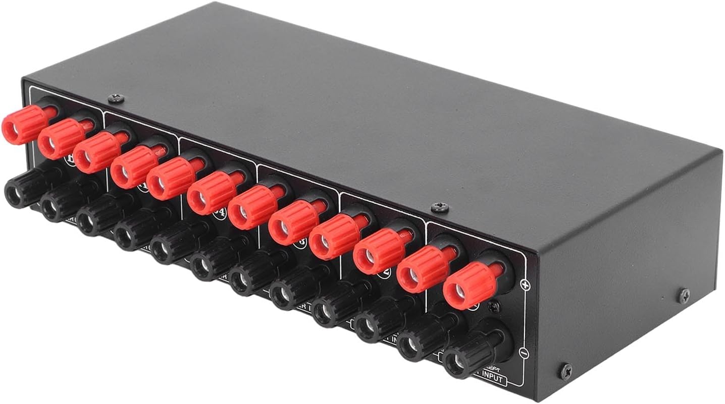 LUAMY ホーム 4 ゾーンチャンネルスピーカースイッチセレクター、4 アンプイン 2 スピーカーアウトステレオパッシブオーディオ