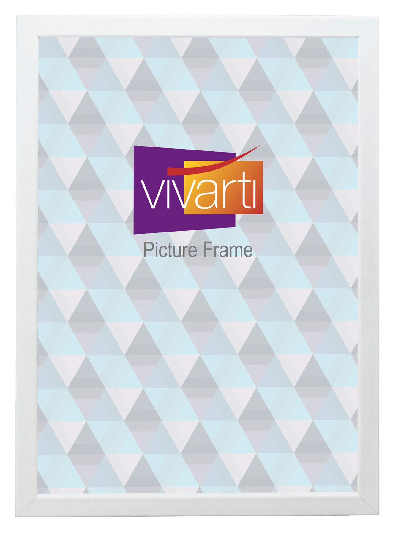 Vivarti Matt White Thin Picture Photo Frame, 18" X 12" – Picture Frames - 18 X 12 Frame - Photo Frame - 18X12 Frame White With Clear Styrene Sheet & Wall Mounted Hook - 18X12 Inch – 18 X 12 Inches