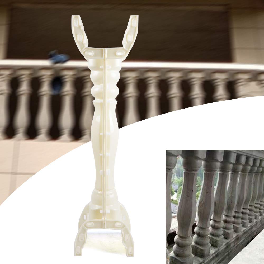 Molde de barandilla de plástico de 89 cm con columna romana para jardín, balcón, yeso, hormigón, barandilla de hormigón, molde para barandilla de cemento, barandilla de hormigón