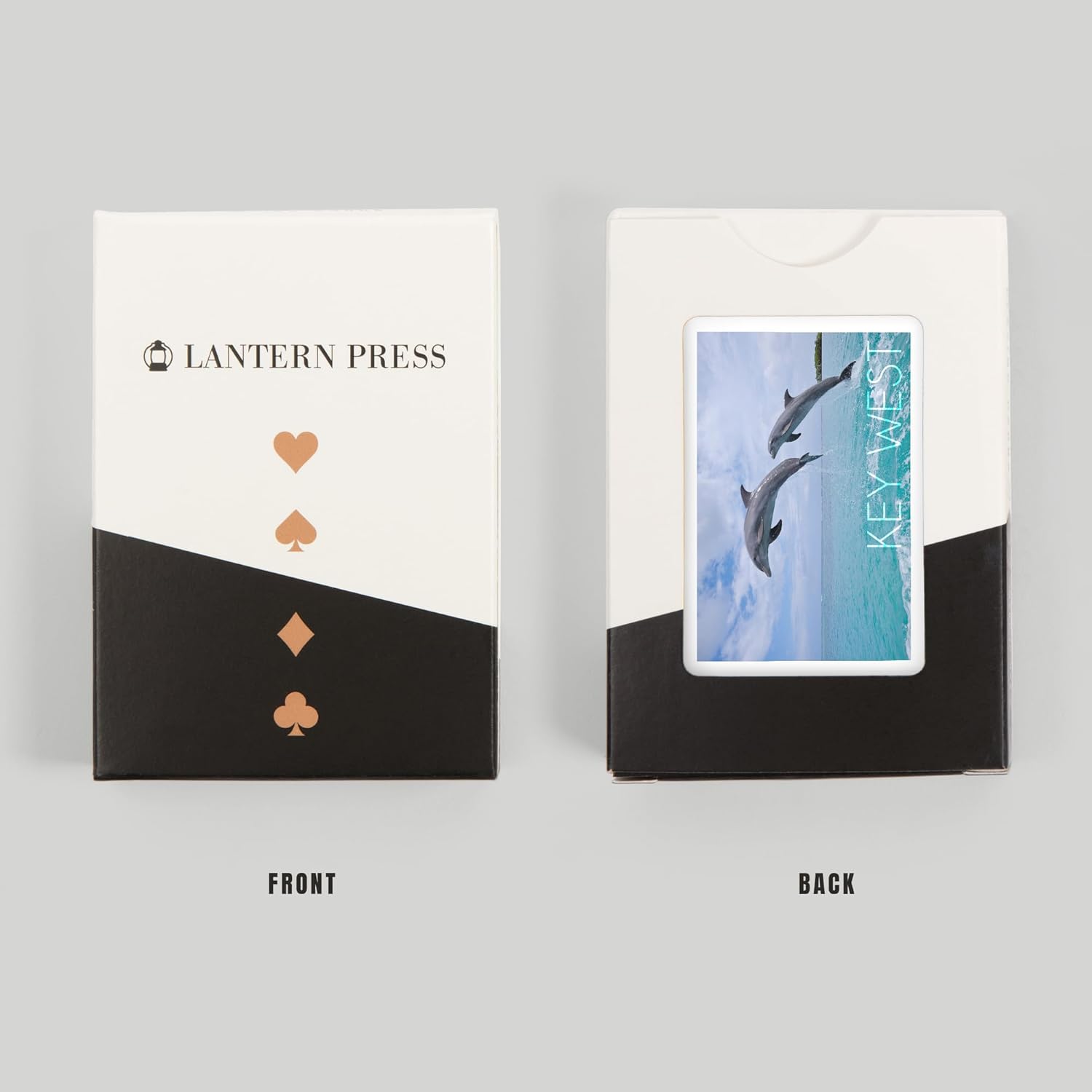 Lantern Press Key West, Florida, Jumping Dolphins, 52 Playing Cards for Adults, Poker Size Card Deck