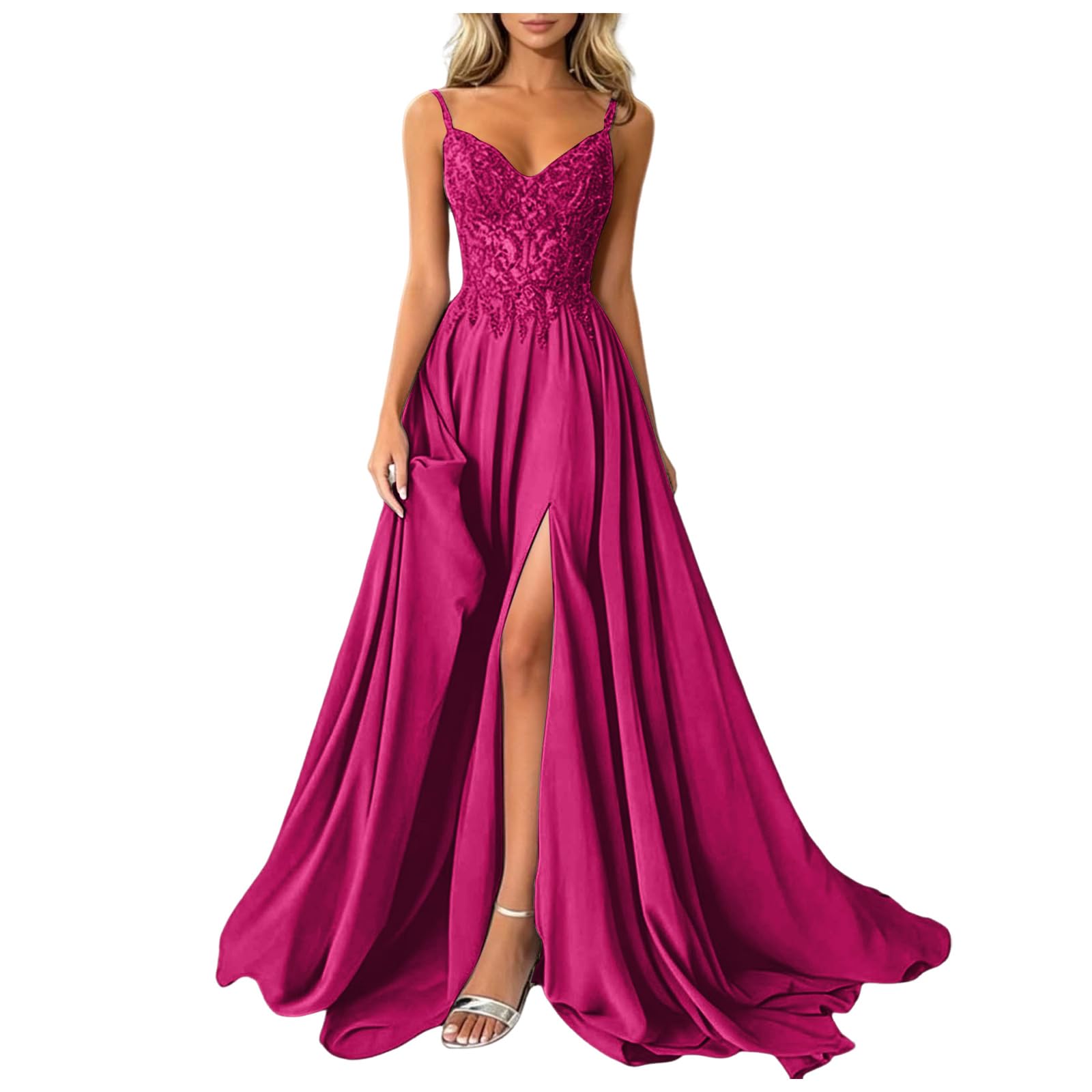 Genérico Vestido Fiesta Mujer Vestido de Noche para Mujers línea A Hombros Descubiertos de Dama Honor Elegante Largo Fiesta Bodycon Formal invitado Boda graduación2026