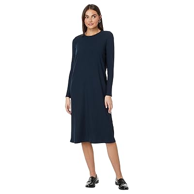 Eileen Fisher Crew Neck Calf Length Dress Women