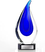 Vista 6 de Baudville Trofeo de lágrima de cristal grabado