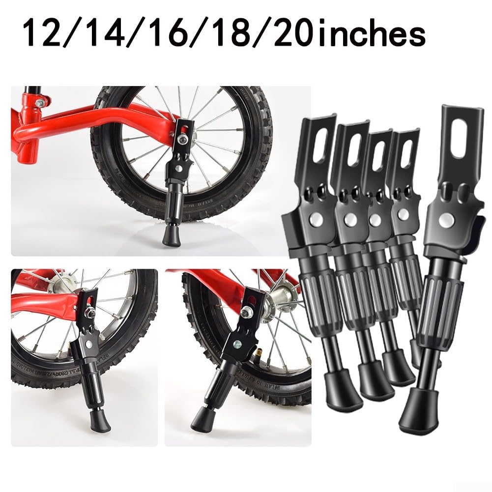 EasyByMall Cavalletto per bici stabile e bambini, adatto per biciclette da 14 e 20 pollici (14 pollici)